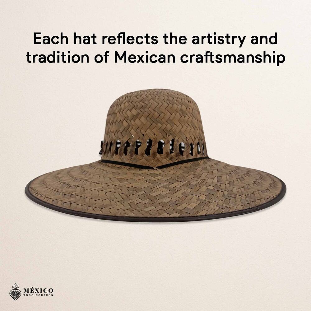 Handwoven Palm Straw Gardener Hat – Wide Brim Sun Protection Outdoor Hat - Picture 2 of 7